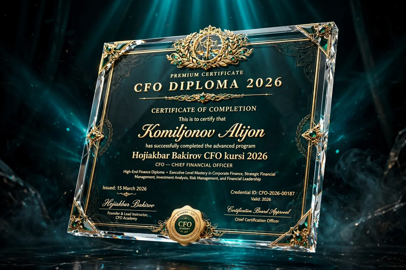 CFO — moliya direktori kursi